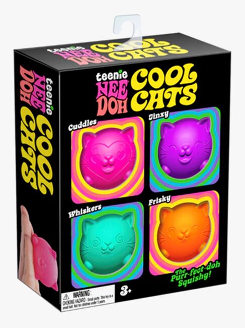 NeeDoh Teenie Cool Cats Stressipallot 4-pack