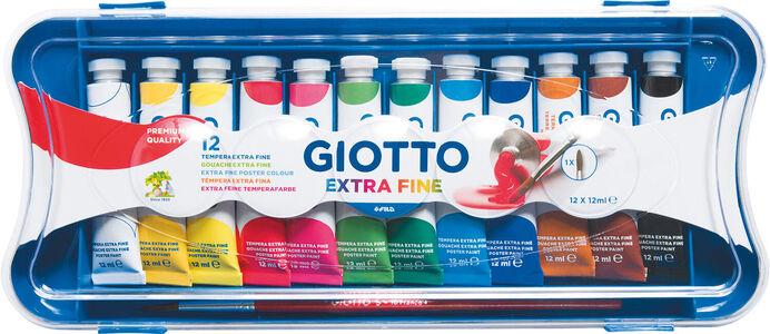 Giotto Extra Fine Poster Paint Tubes Askartelumaalit 12-pack