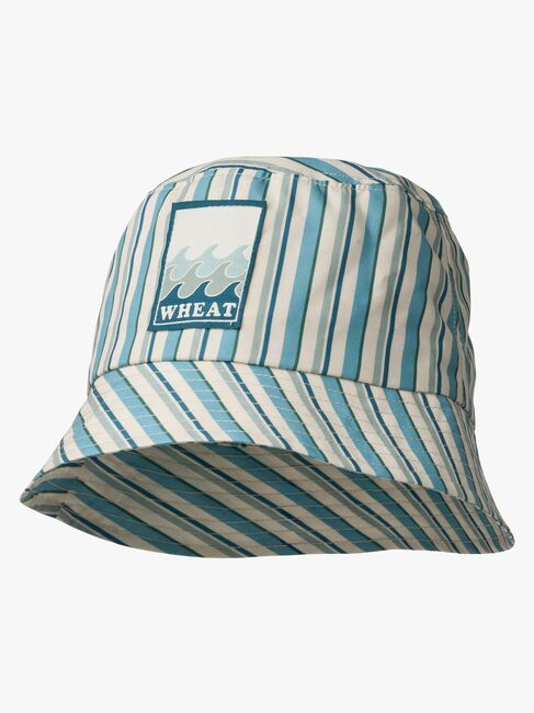 Wheat Tilo Badge Kalastajahattu, Aqua Stripe