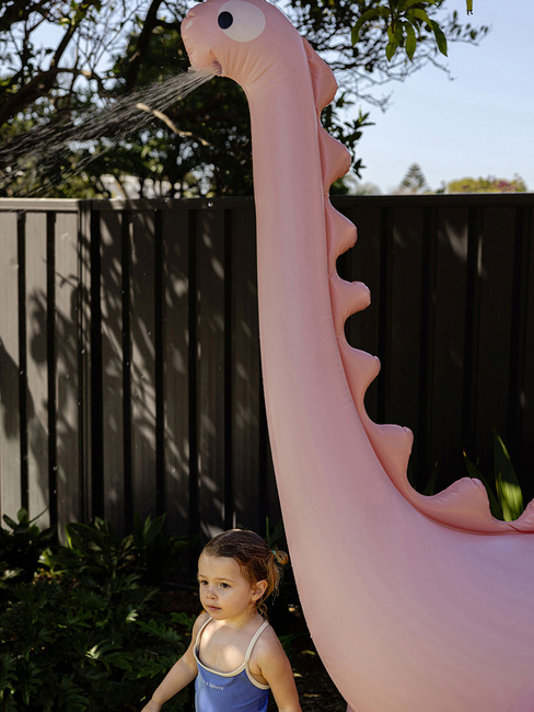 SUNNYLiFE Giant Dino  Puhallettava Sadetin, Into The Wild Pink