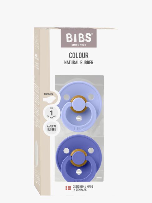 BIBS Colour Tutti 2-pack Lateksi Koko 1 Anatominen, Hush/Grape