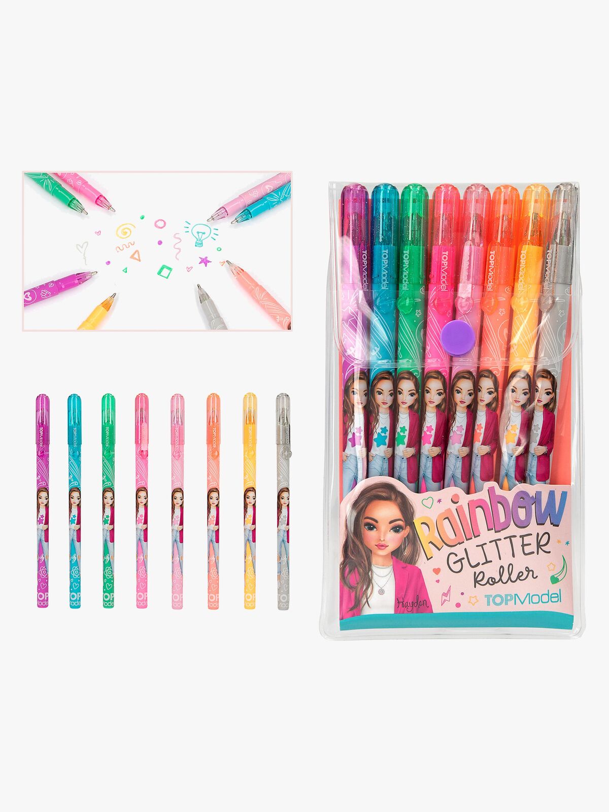 TOPModel Glitter-geelikynät 8-pack