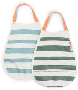 Done By Deer Ruokalappu 2-pack, Stripes Blue/Green