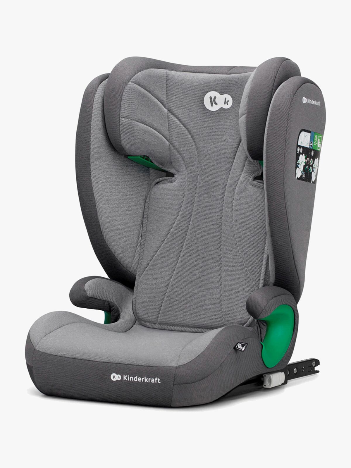Kinderkraft JUNIOR FIX 2 i-Size Turvavyöistuin, Rocket Grey