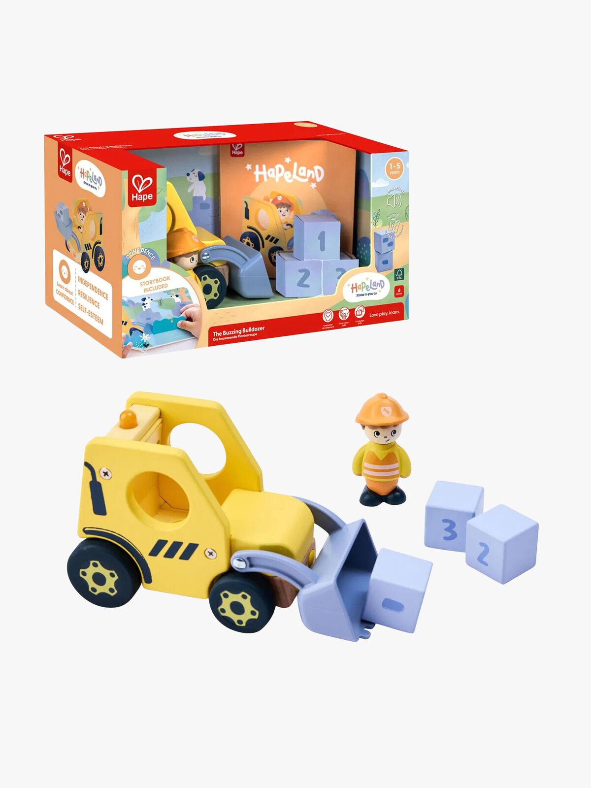 Hape Satukirja + Leikkisetti The Buzzing Bulldozer