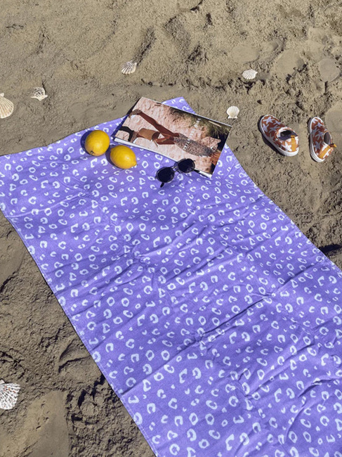 Swim Essentials Kylpypyyhe, Violetti Leopard