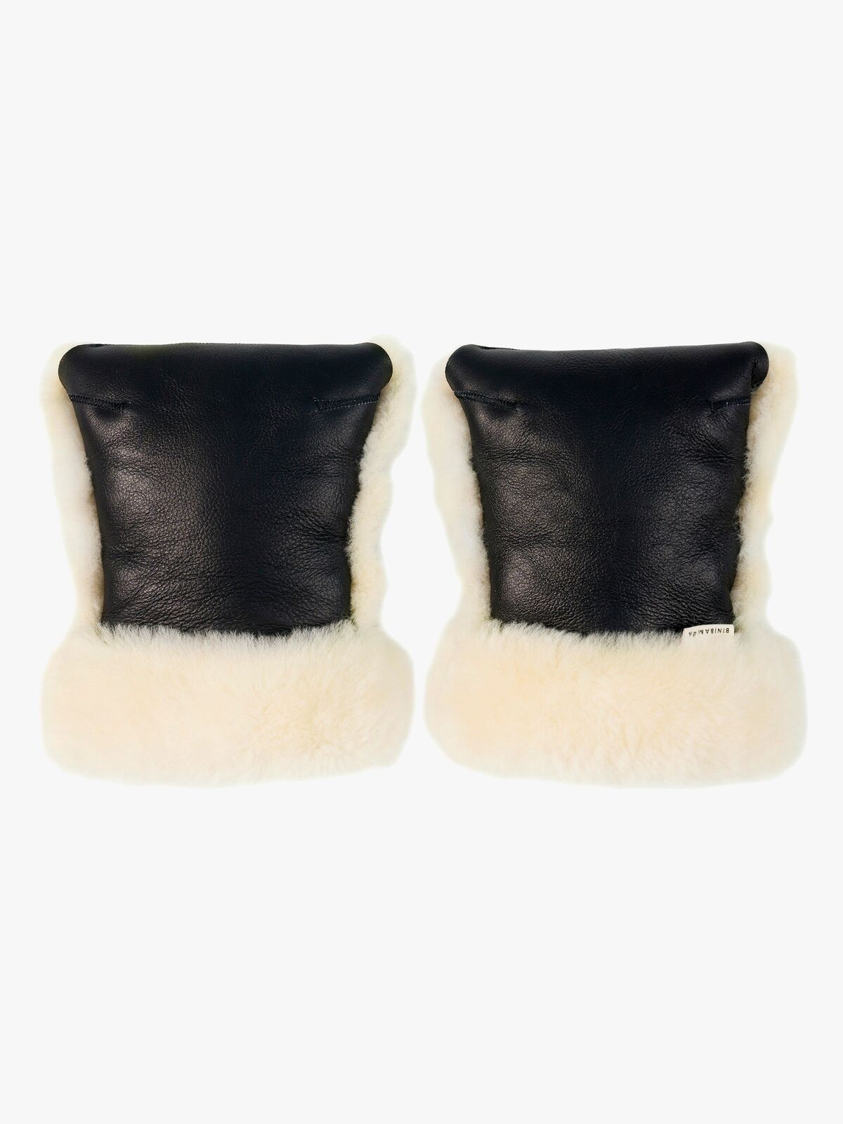 BINIBAMBA Lampaantalja Coated Buggy Kädenlämmitin Vaunuihin, Noir/Milk