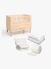 Alice & Fox JUNE Jatkettava Sänky + Sänkypakkaus NESSA 100x130, Natural Wood_