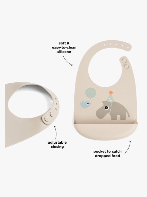 Done By Deer Celebration Silikoni Ruokalappu, Sand