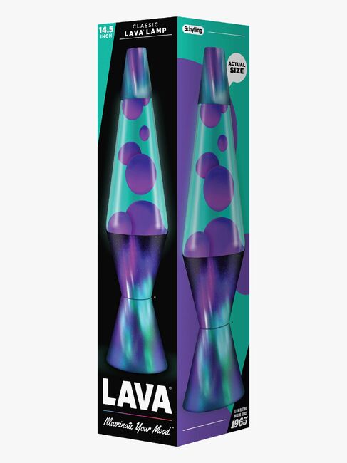 LAVA Valaisin Aurora Borealis 37cm, Violetti/Turkoosi