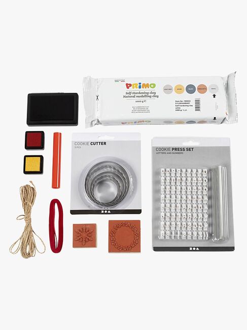 Creativ Company Askartelusetti Joulukoristeet Itsekovettuva Savi DIY