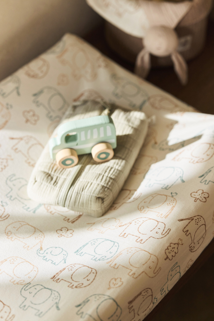 Jollein Hoitoalustan Päällinen 50x70cm, Elephant Tales