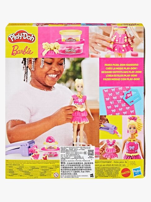 Play-Doh Barbie Muovailuvaha + Nukke Röyhelöt & Rusetit