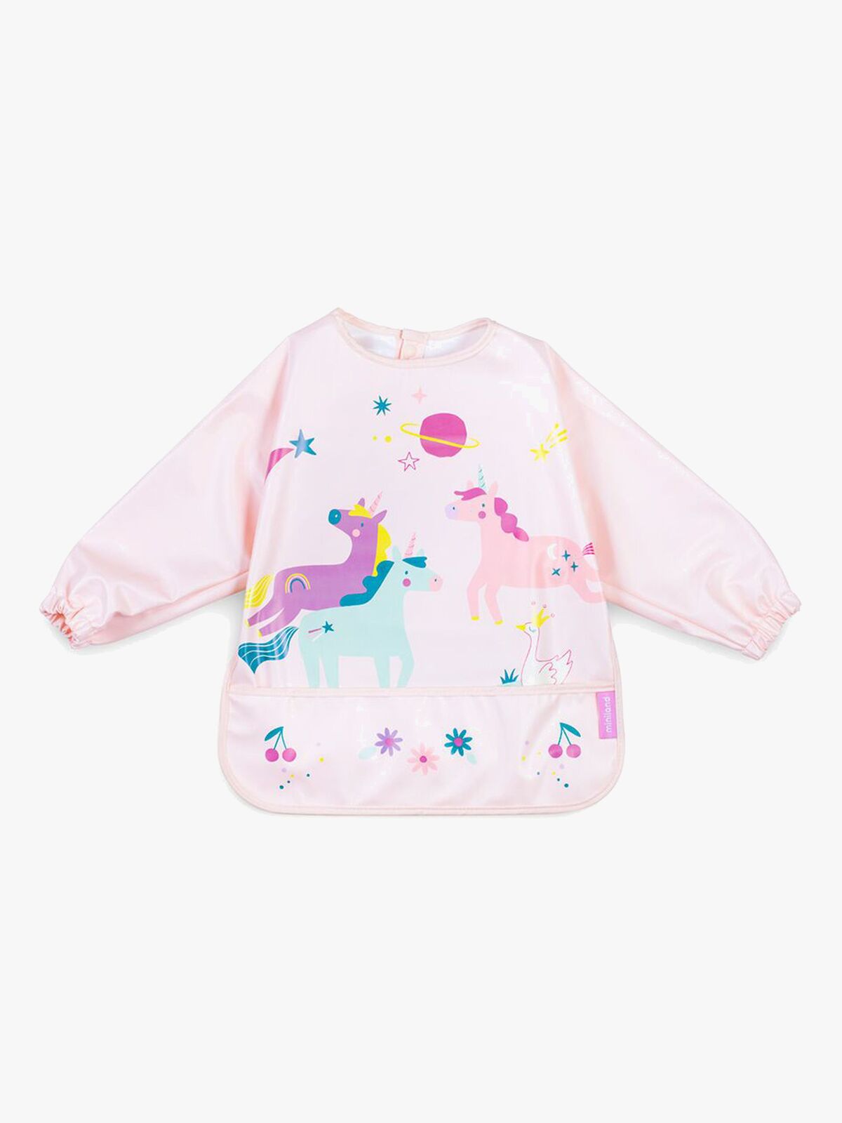 Miniland Pitkähihainen Ruokalappu + Tasku, Fantacy