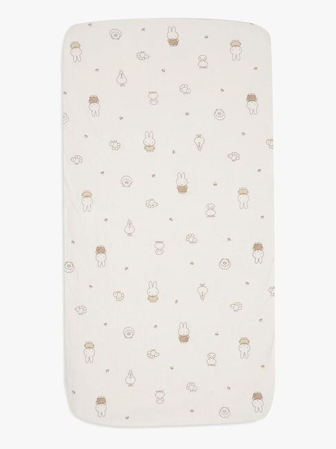 Jollein Muotoonommeltu Aluslakana 60x120, Miffy Family Farm