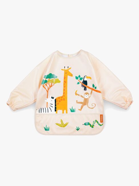 Miniland Pitkähihainen Ruokalappu + Tasku, Jungle