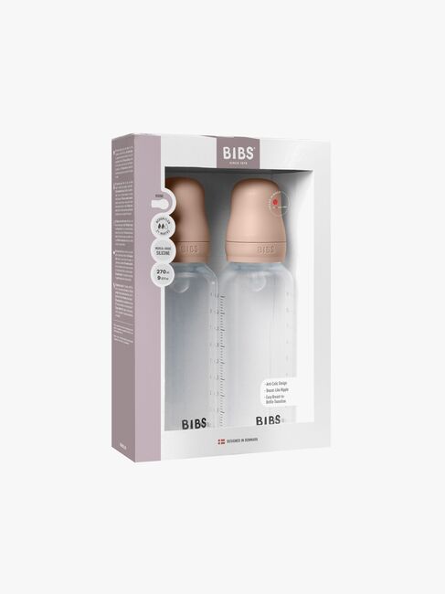 BIBS Medium Flow Tuttipullo Silikoni 2-pack 270 ml, Blush