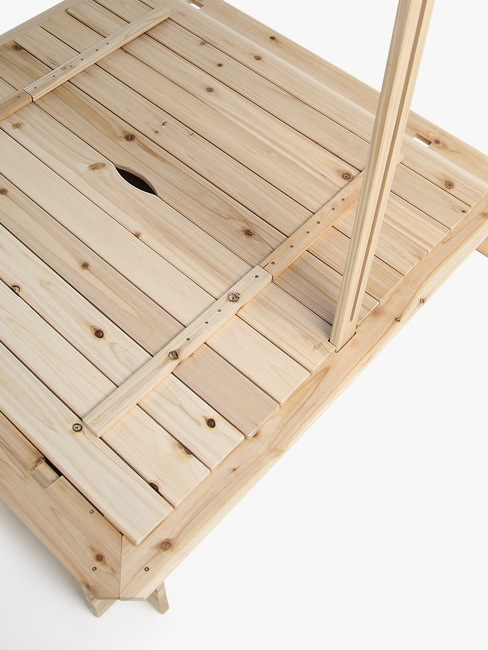 Woodlii Hiekkalaatikko + Katto Ja Penkki, Nature