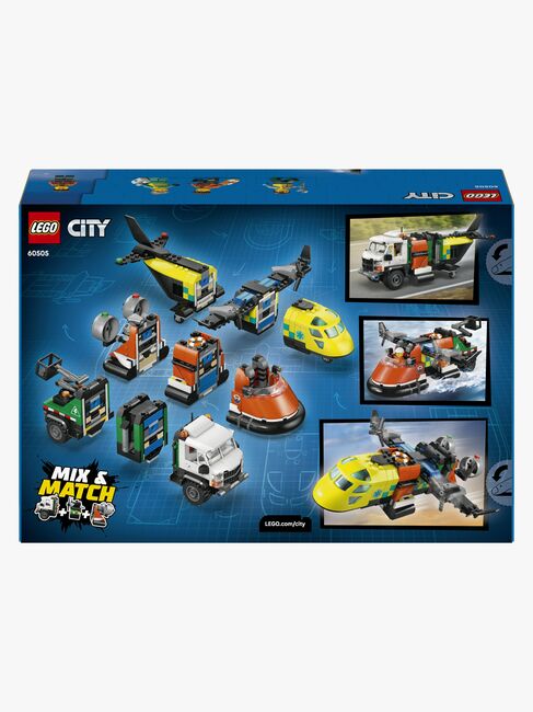LEGO City 60505 Lentokone, huoltoauto ja ilmatyynyalus