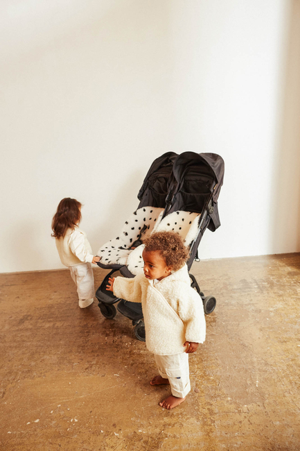 BINIBAMBA Sheepskin Istuinpehmuste Fixed Harness, Dalmation