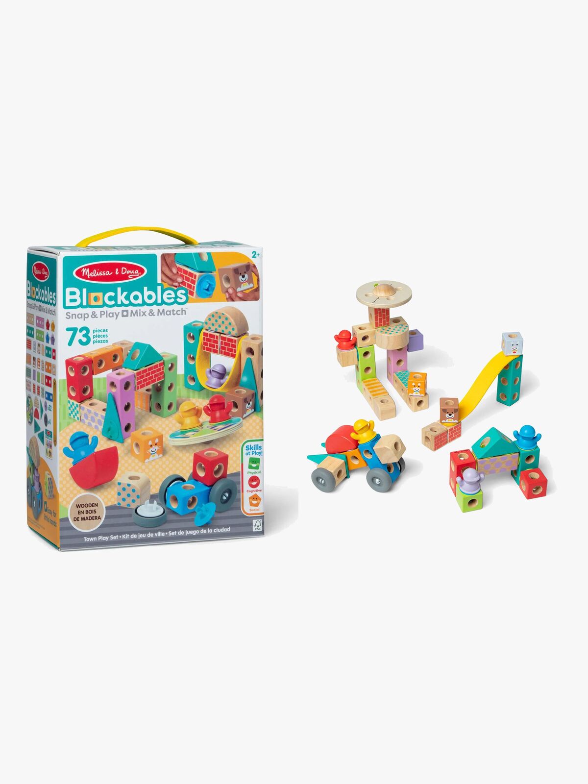 Melissa & Doug Blockables Rakennussarja Kaupunki 73 Osaa