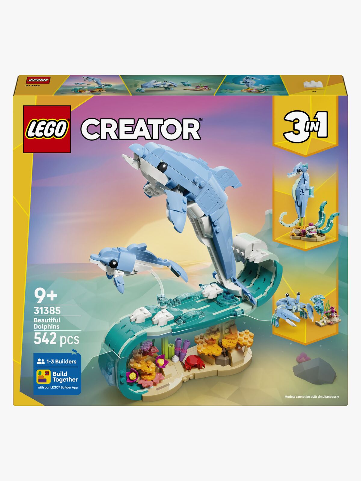 LEGO Creator 31385 Merieläimet: Söpöt delfiinit