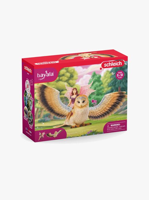 Schleich 70789 Fairy in Flight on Glam Owl