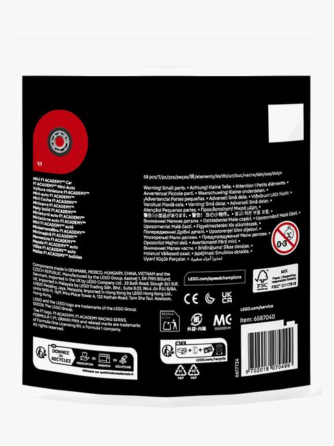 LEGO Speed Champions 30734 Minikokoinen F1 ACADEMY auto