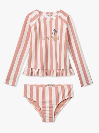 LIEWOOD Dagny Uima-asu, Coral Blush/Creme de la Creme Stripe