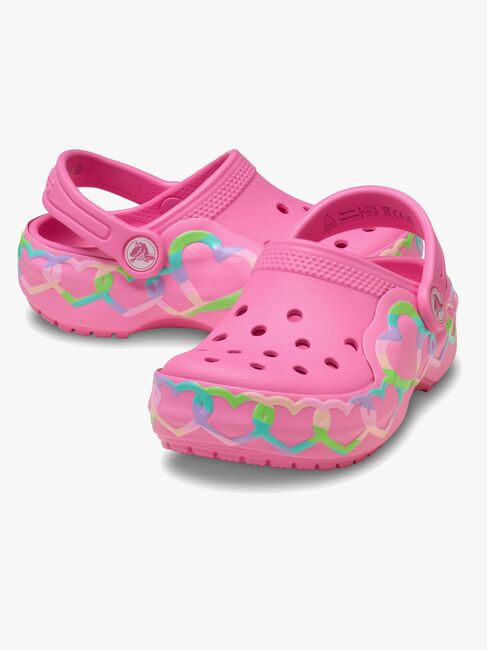 Crocs Classic Heart Lights Pistokkaat, Pink Lemonade
