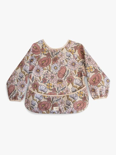 Mushie  Pitkähihainen Ruokalappu, Retro Flowers