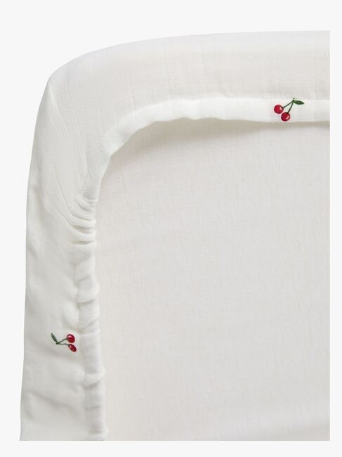 Alice & Fox NESSA Muotoonommeltu Aluslakana Kehto 40x90, Valkoinen