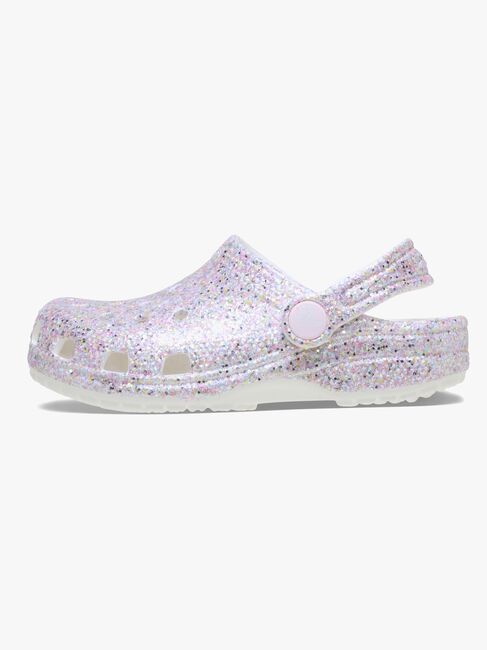 Crocs Classic Fantasy Glitter Kids Pistokkaat, White