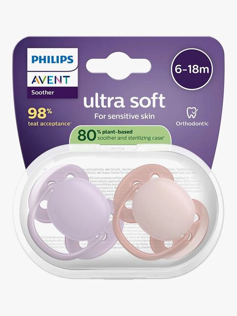 Philips Avent Ultra Soft Tutti 6–18 kk 2-pack, Violetti/Pinkki