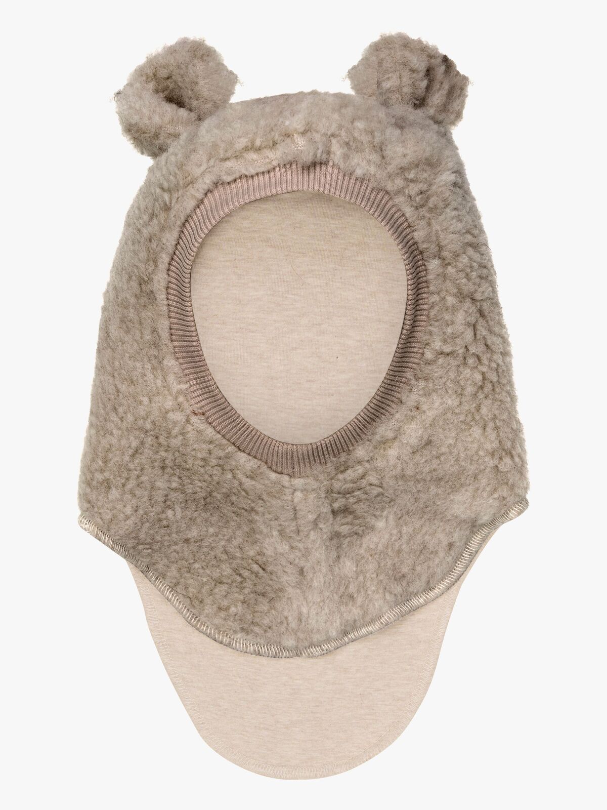 Huttelihut Teddykypärämyssy + Korvat Merinovilla, Camel Melange