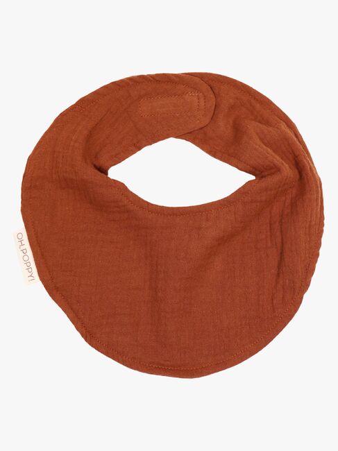 Oh, Poppy! Juno Kuolalappu 2-pack, Warm Rust/Linen Beige