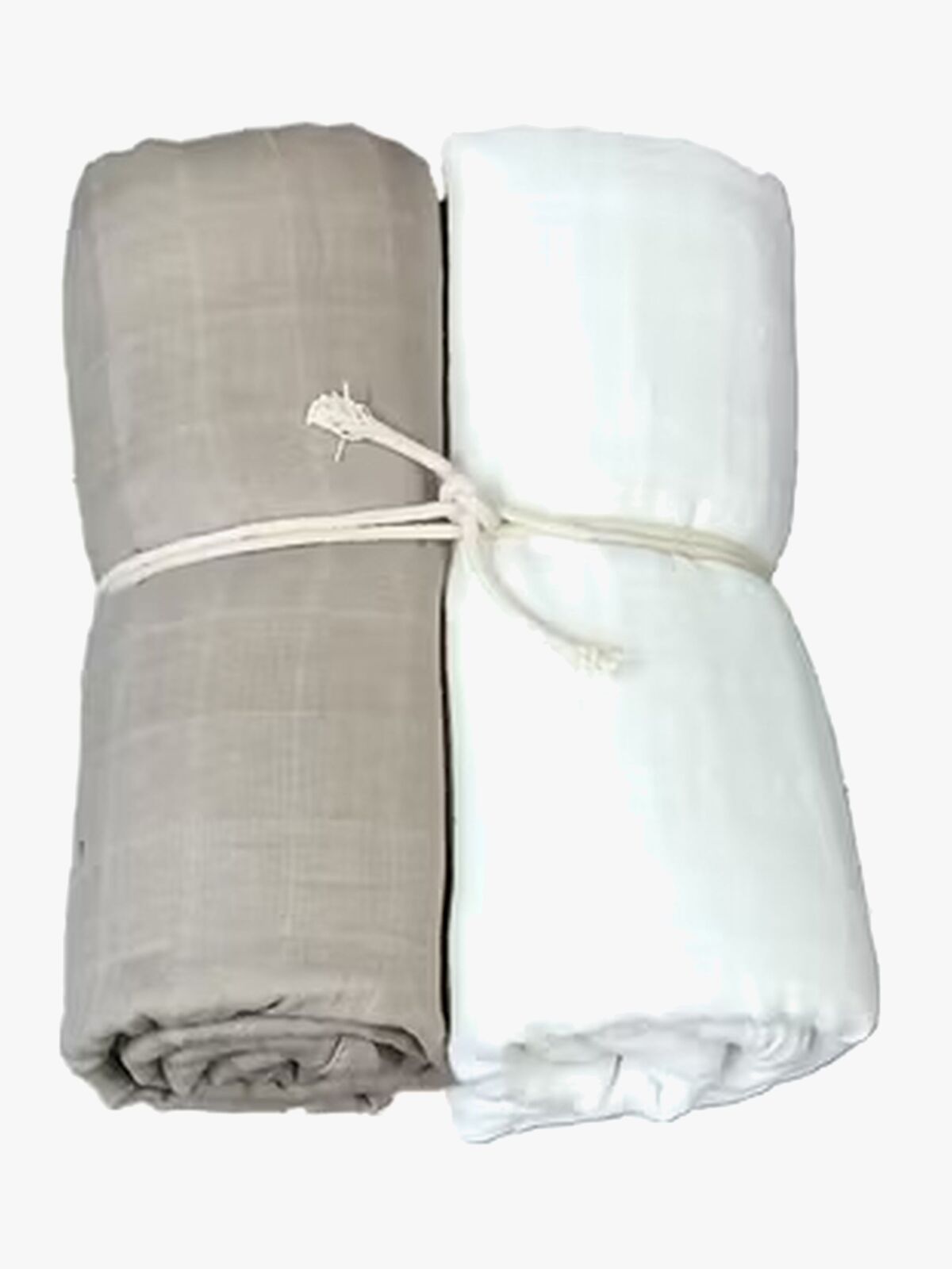 Mini Dreams Musliiniviltti 2-pack, Valkoinen/Hiekka