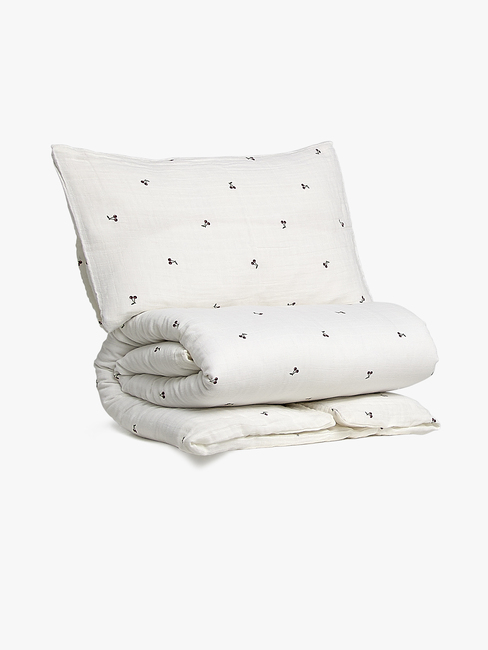 Alice & Fox JUNE Jatkettava Sänky + Sänkypakkaus NESSA 100x130, Dream White