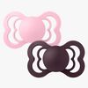 BIBS Supreme Tutti 2-pack Silikoni Koko 2 Symmetrinen, Baby Pink/Plum