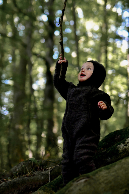 Mikk-Line Haalari Merinovilla, Dark Brown Melange