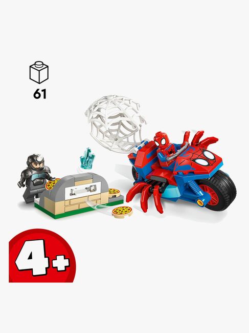 LEGO Spidey 11206 Spidey jahtaa Rhinoa moottoripyörällään