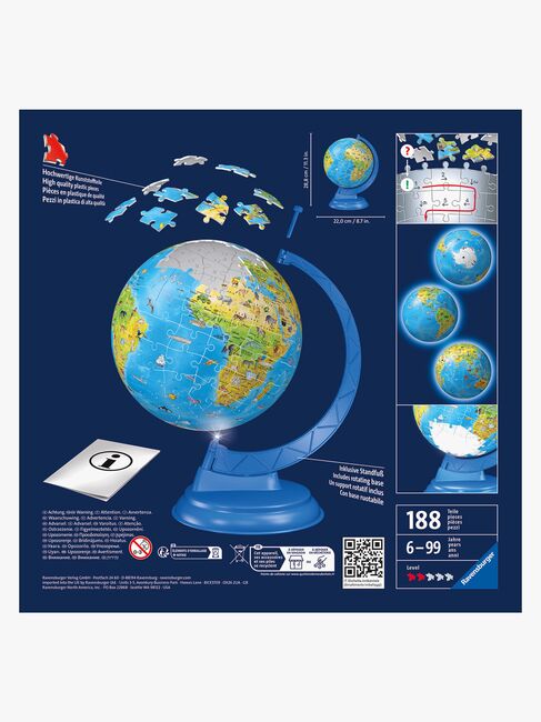 Ravensburger 3D-palapeli Yövalo Maapallo 180 Osaa