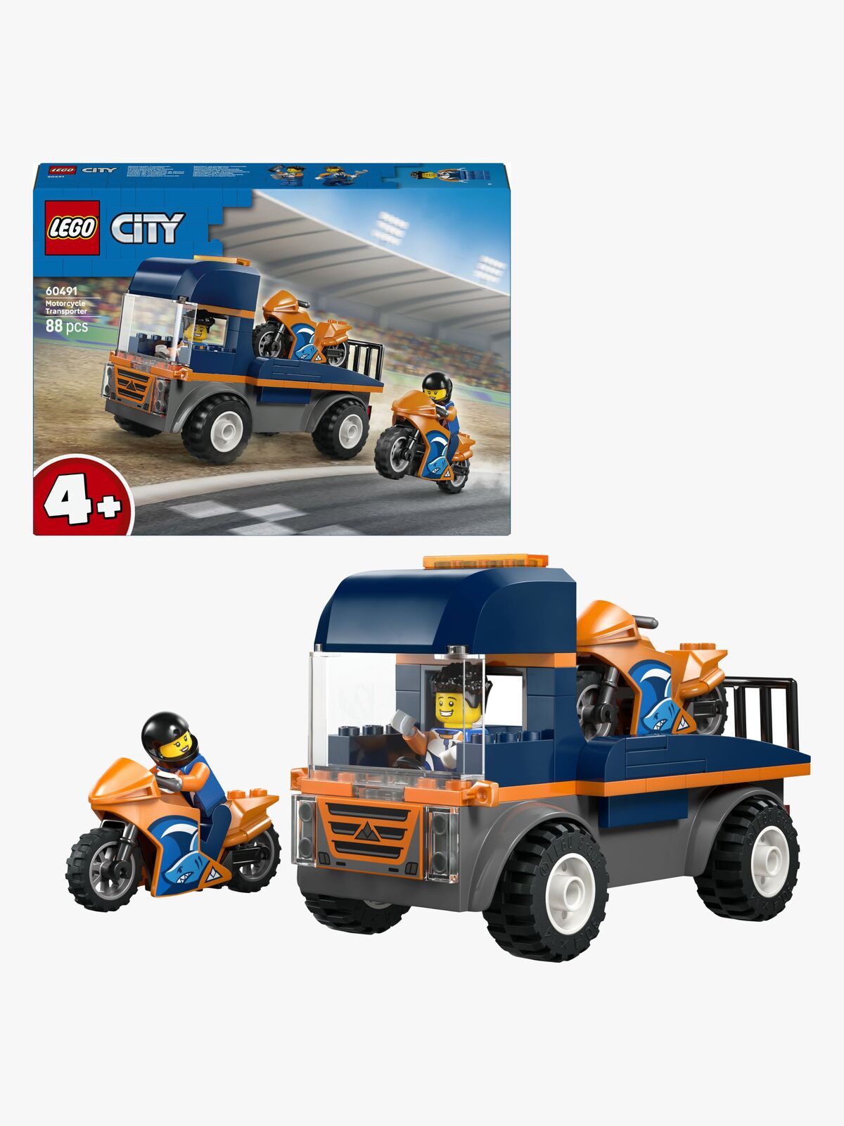 LEGO City 60491 Moottoripyörän kuljetusauto