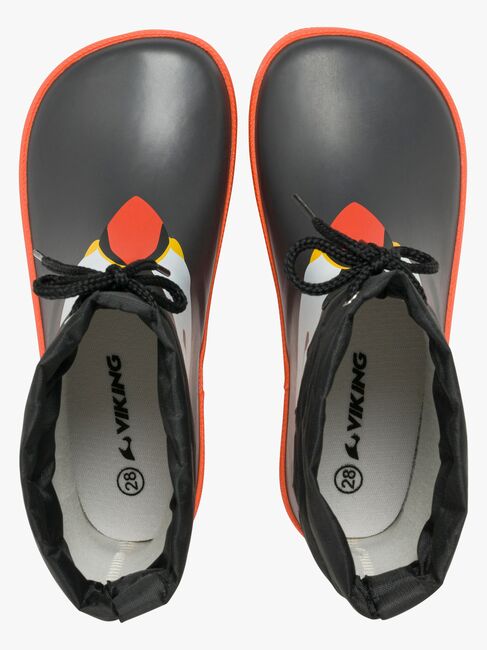 Viking Alv Paw Print Barefoot Kumisaappaat, Black