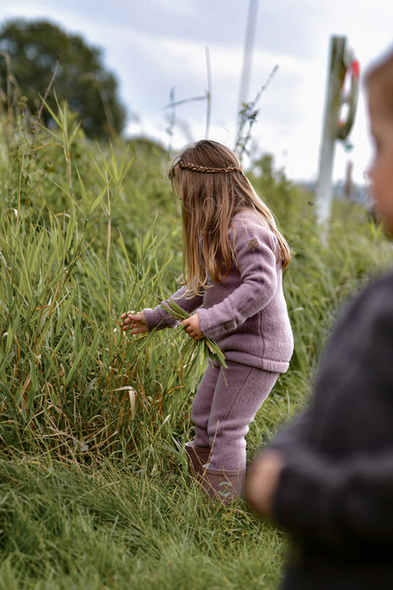 Mikk-Line Fleecehousut Merinovilla, Twilight Mauve