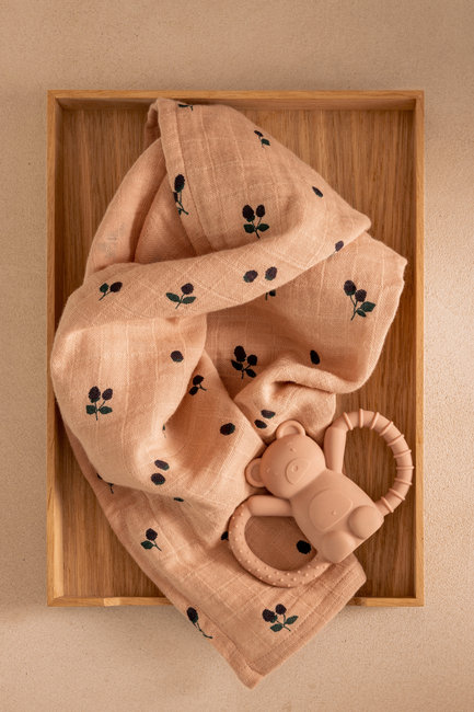 LIEWOOD Lewis Musliiniviltti 2-pack, Mini Berry/Pale Tuscany