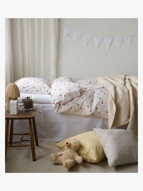 Borganäs Pussilakanasetti Hjärtrud 150x210, Beige