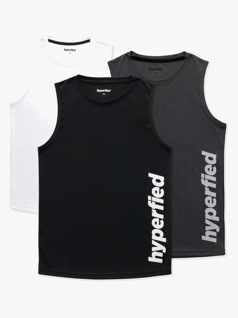 Hyperfied Bounce Topit, Black/Grey Melange/White