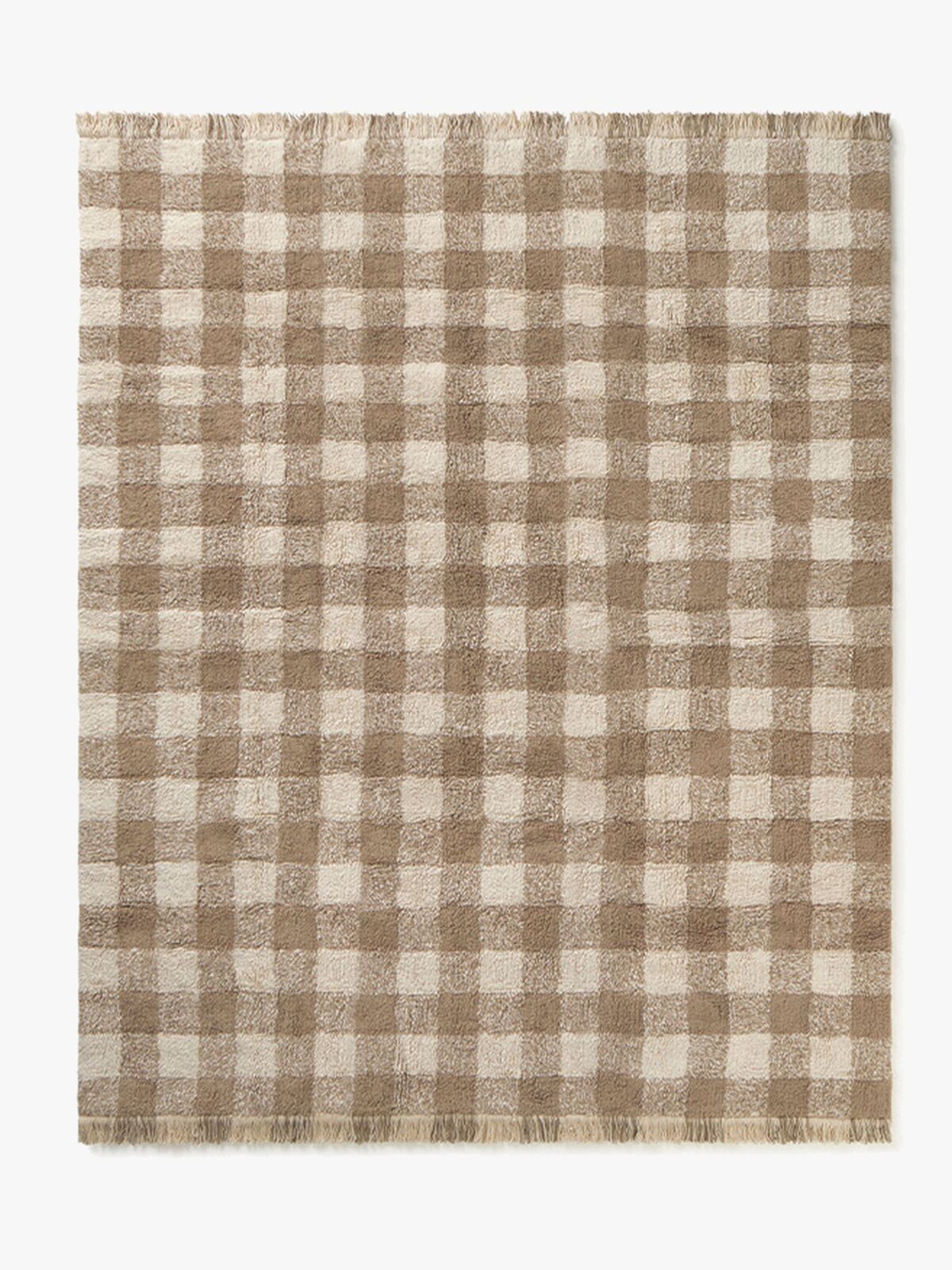 Lorena Canals Pestävä Vichy Matto 150x180 cm, Marron