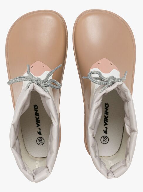 Viking Alv Paw Print Barefoot Kumisaappaat, Beige